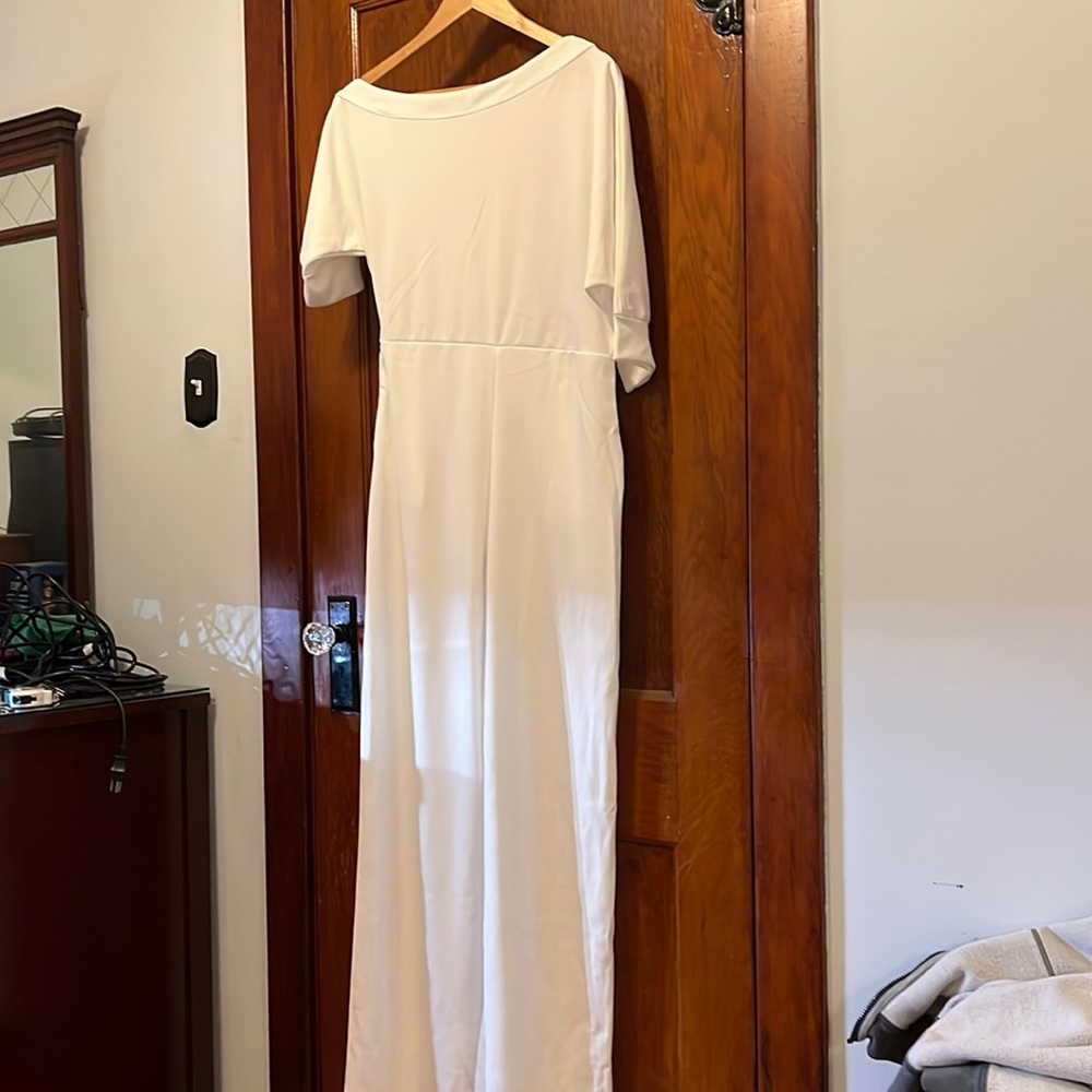 White pant suit